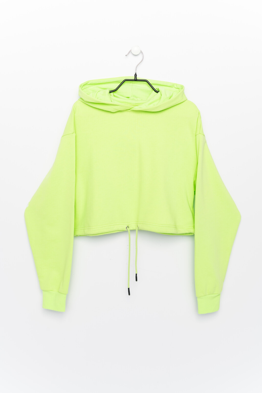 худи укороченная с завязками на талии - цвет зеленый - 1