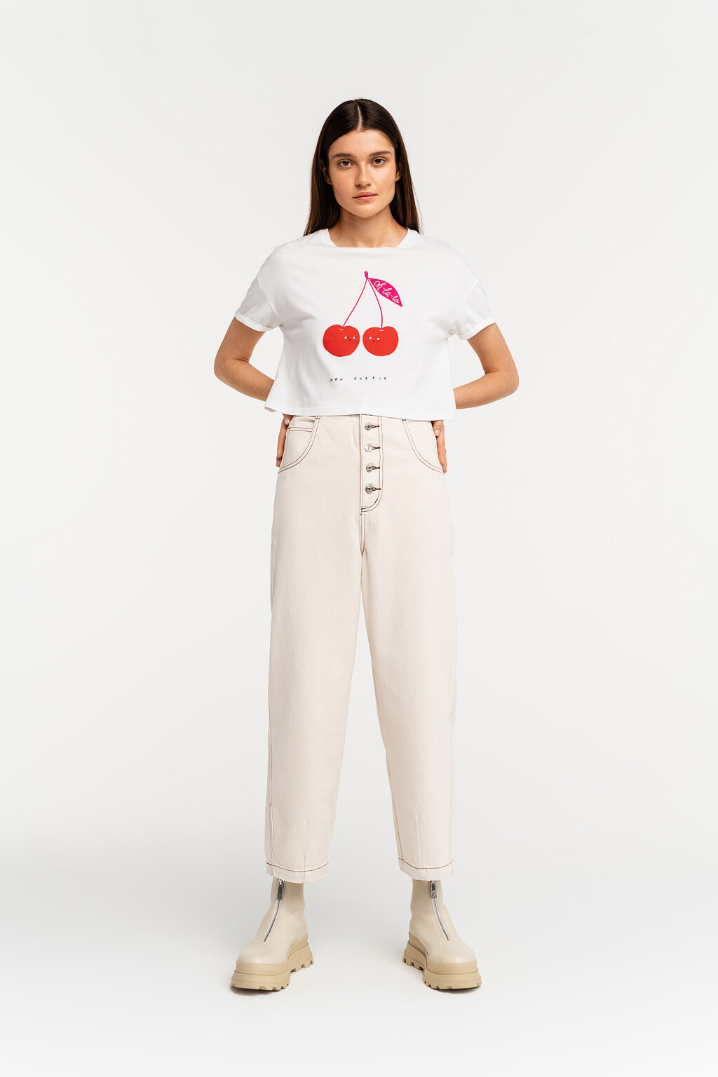 футболка женская - цвет белый - 2