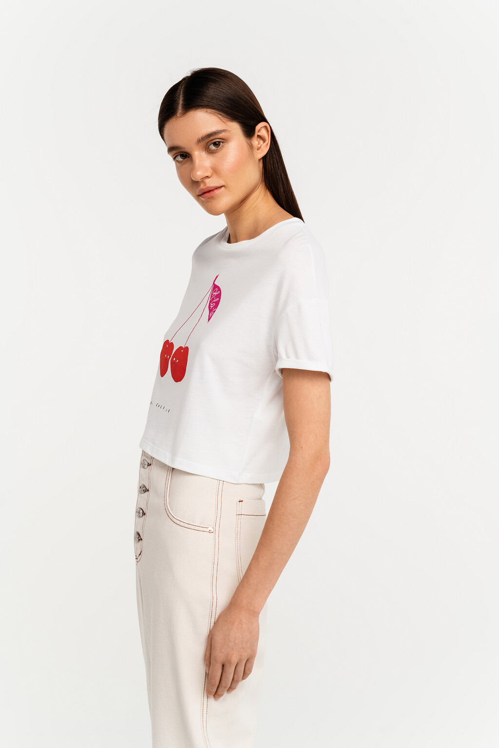 футболка женская - цвет белый - 3