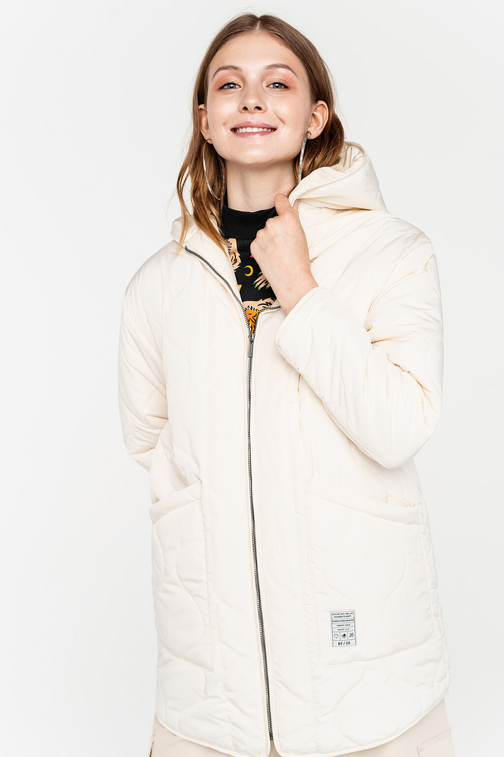 куртка женская - цвет молочный - 2