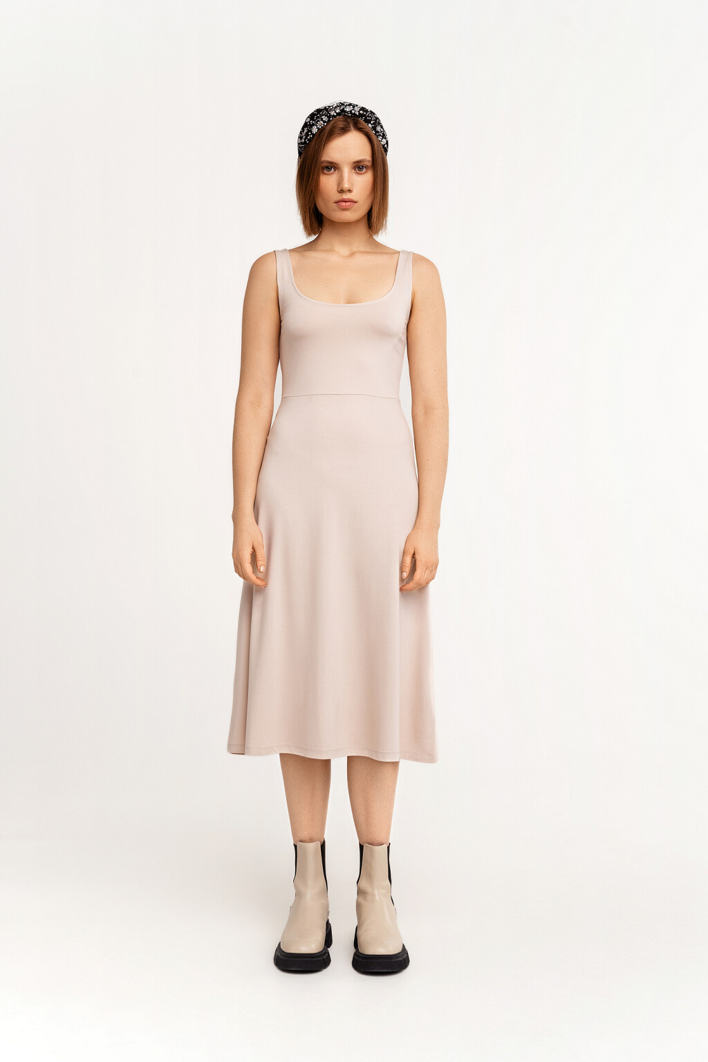 платье - цвет бежевый - 1