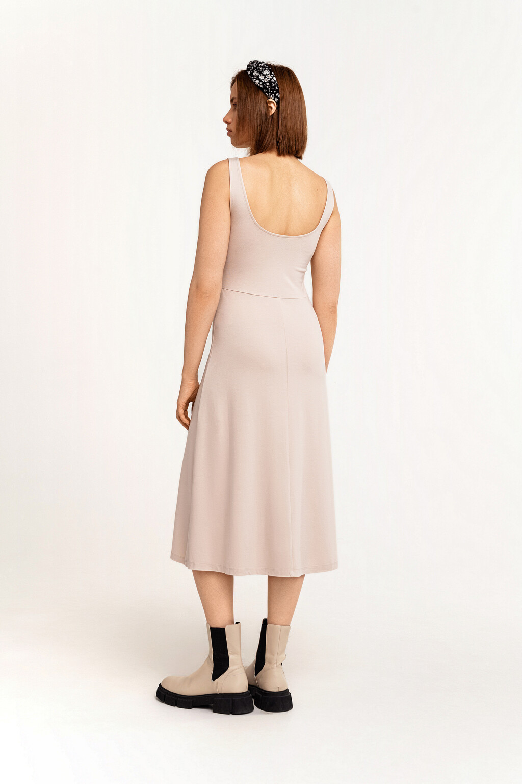 платье - цвет бежевый - 3