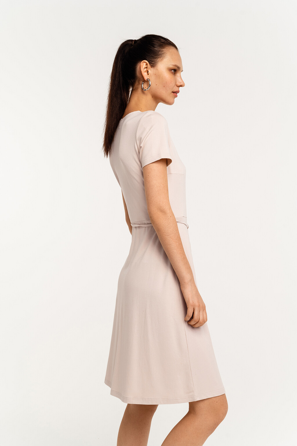 платье - цвет бежевый - 3