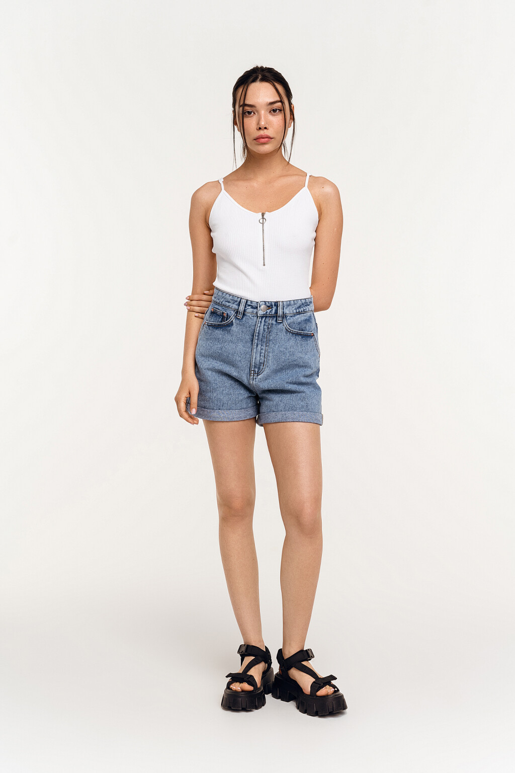 блузка (боди) - цвет белый - 1