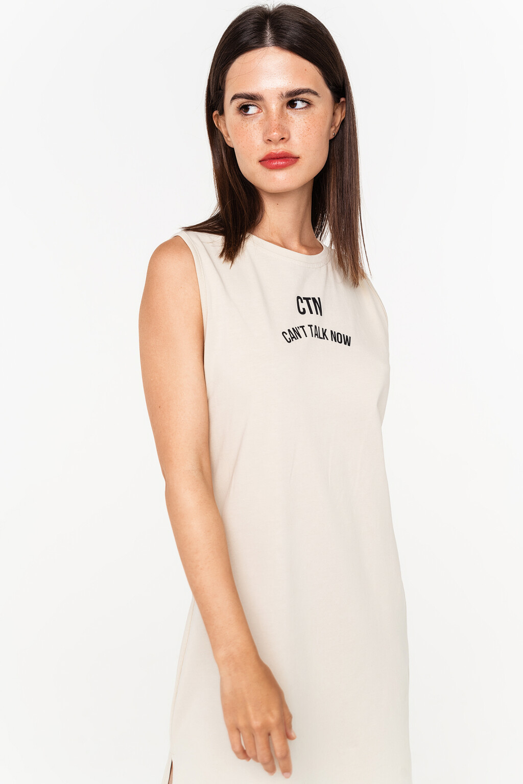 платье - цвет бежевый - 4