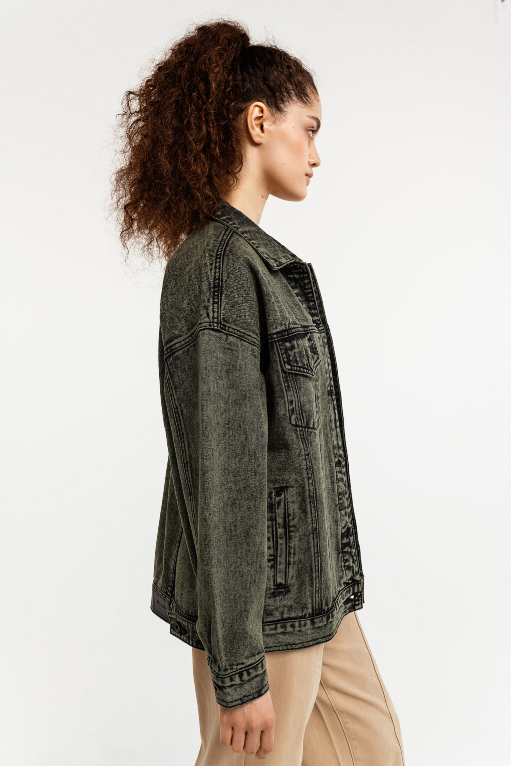 жакет джинсовый женский - цвет зеленый - 2