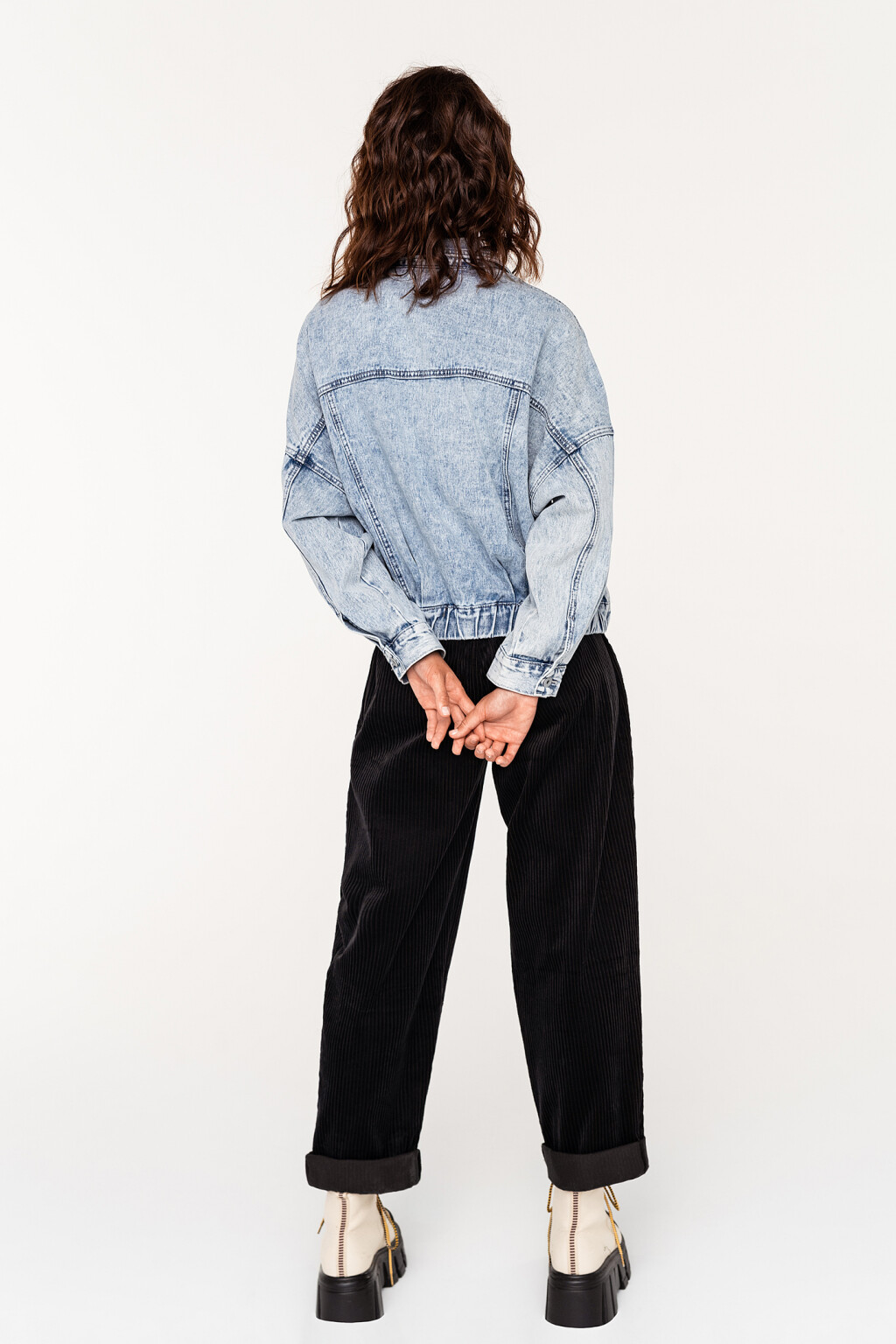 куртка джинсовая вареная oversize - цвет голубой - 8