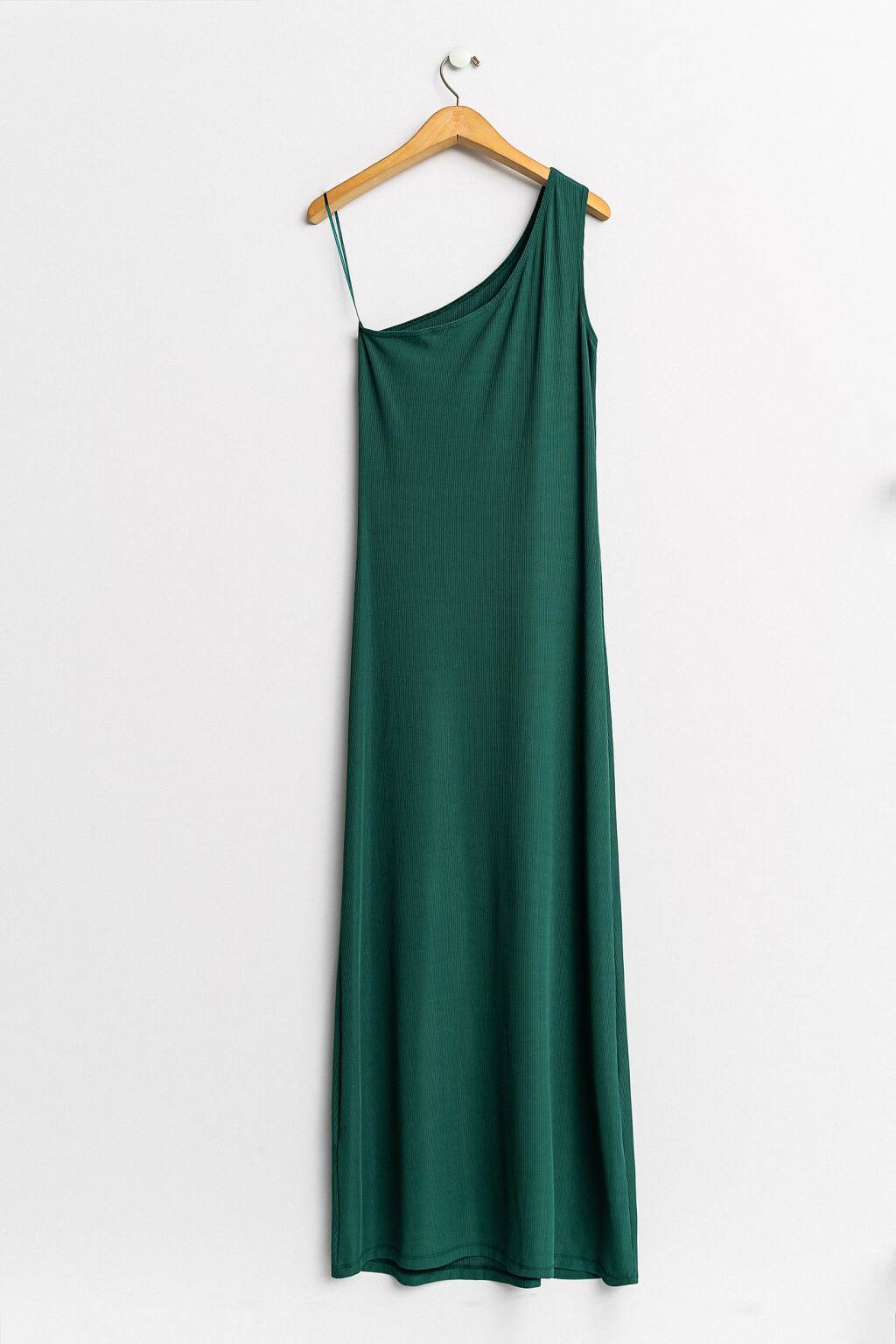 платье-сарафан на одно плечо - цвет зеленый - 2