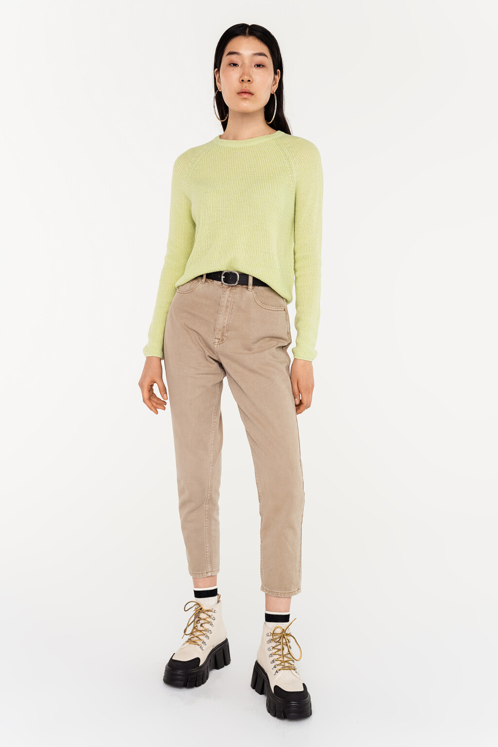 джемпер свободного кроя с рукавом реглан - цвет зеленый - 4