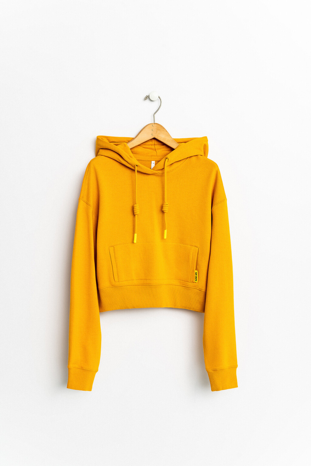 худи укороченная хлопковая - цвет желтый - 1