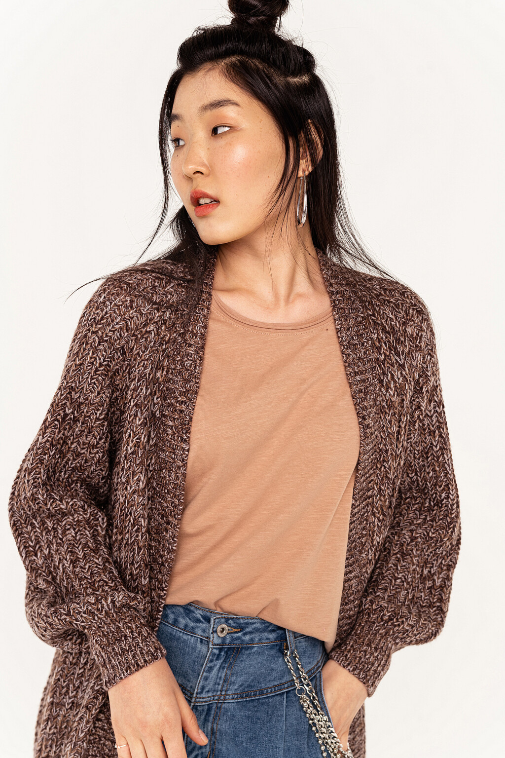 кардиган женский - цвет коричневый - 3
