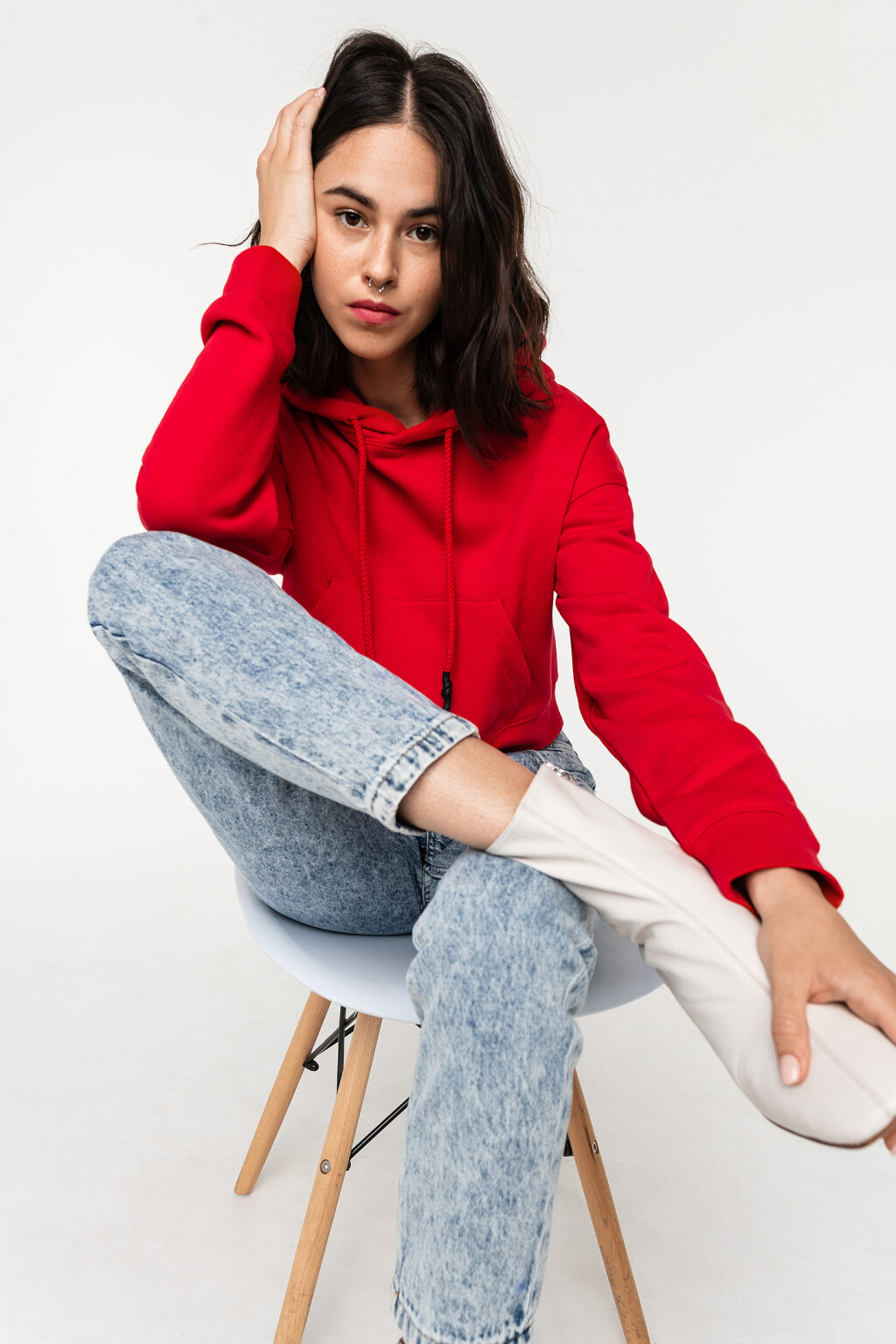 брюки джинсовые женские - цвет голубой - 1