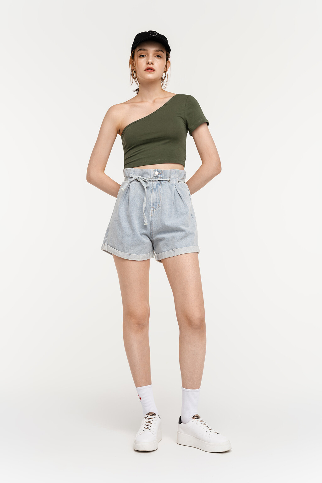 шорты джинсовые женские - цвет голубой - 1