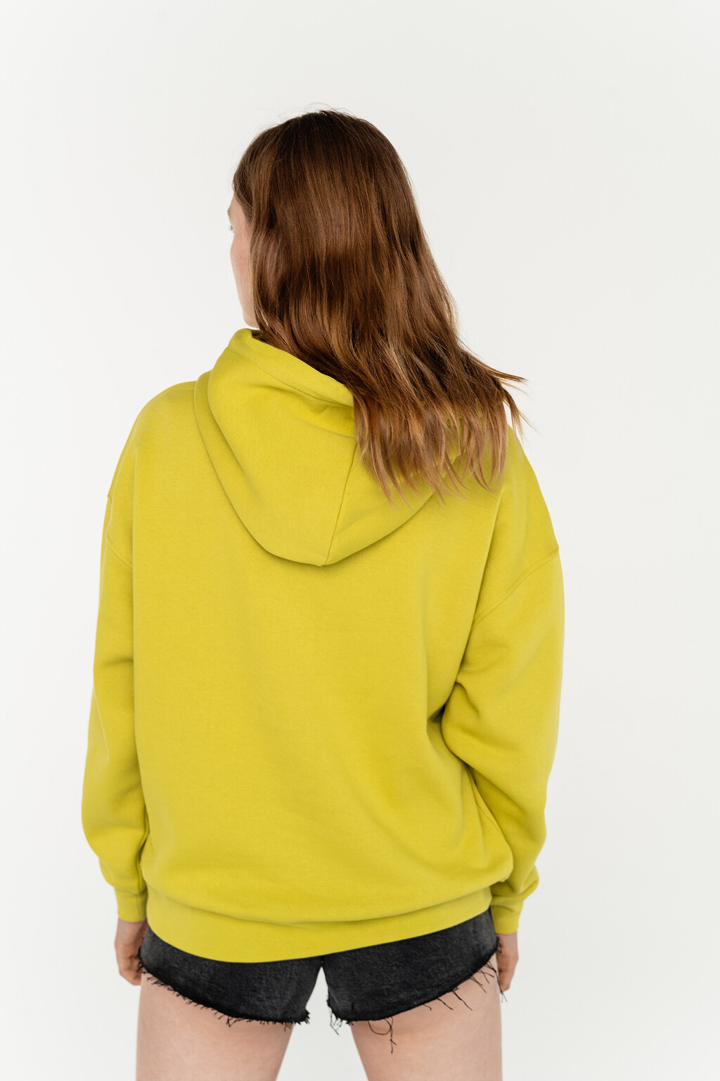 худи утепленная oversize - цвет зеленый - 4