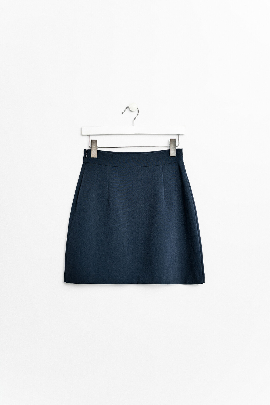 юбка-трапеция мини на запах - цвет синий - 2