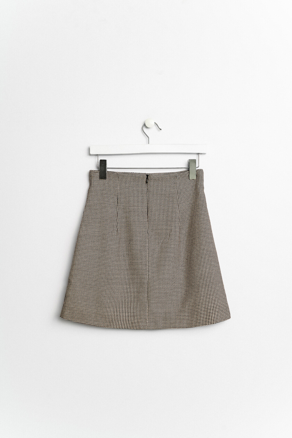 юбка-трапеция короткая с принтом - цвет коричневый - 2