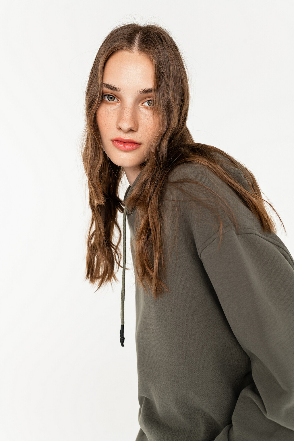 худи базовая хлопковая oversize - цвет зеленый - 3