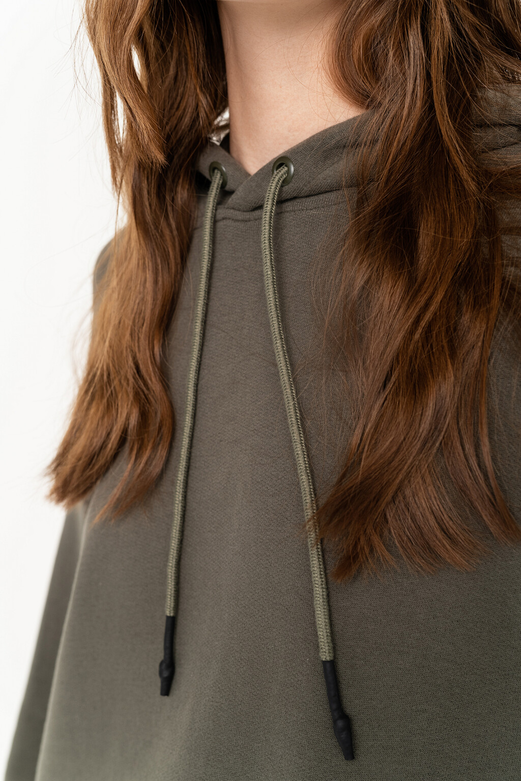 худи базовая хлопковая oversize - цвет зеленый - 4