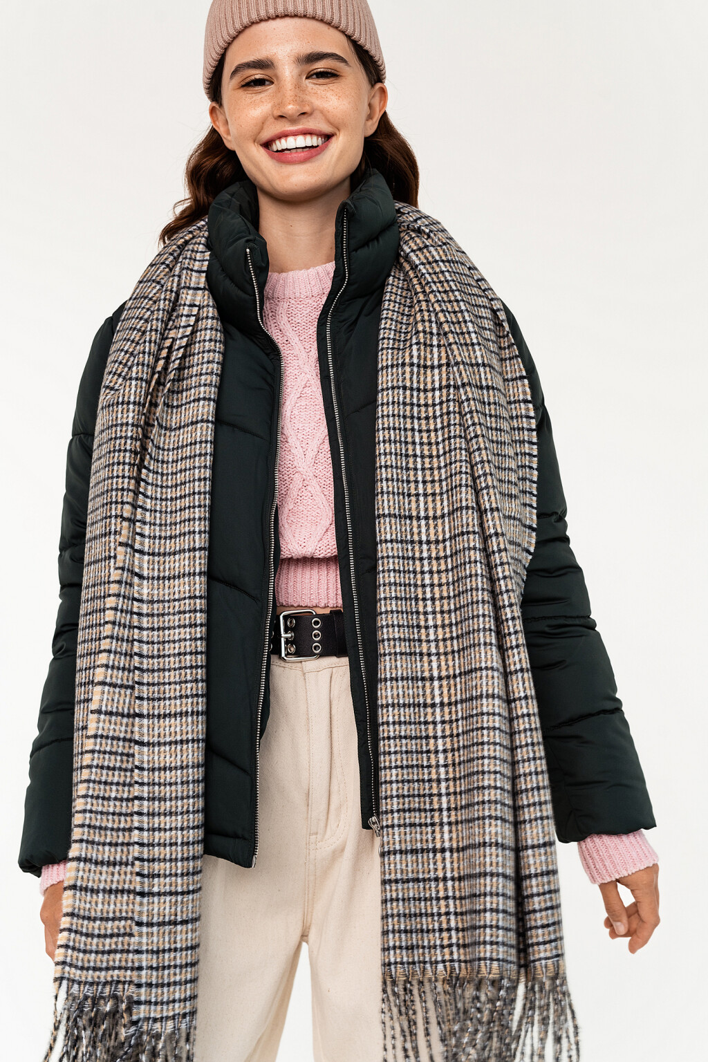 шарф женский - цвет серый - 1