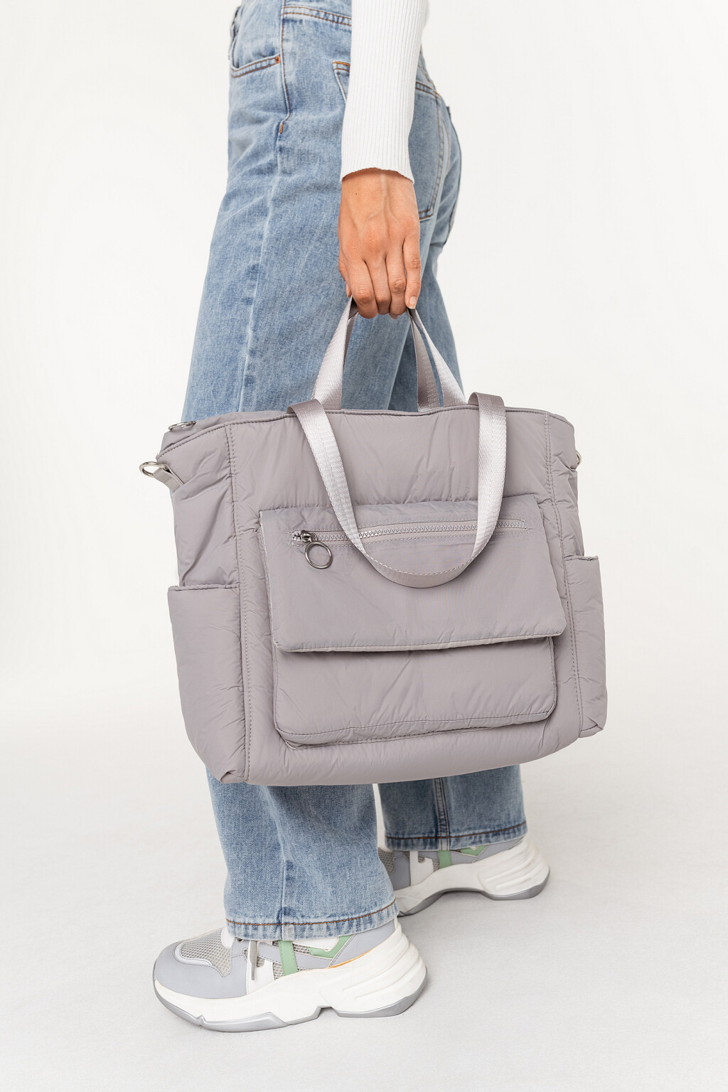 сумка - цвет серый - 1