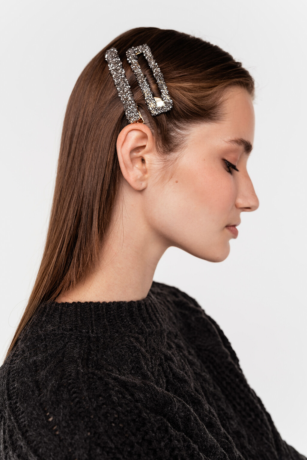 заколка для волос женская - цвет серый - 1