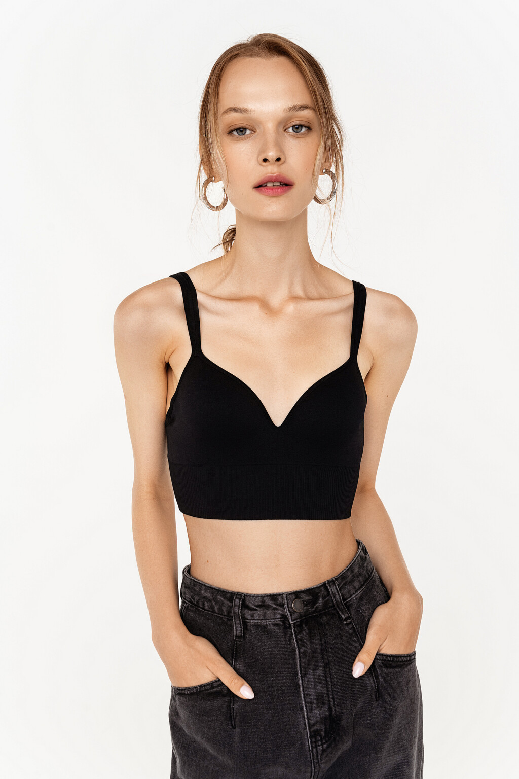 майка спортивная женская - цвет черный - 2