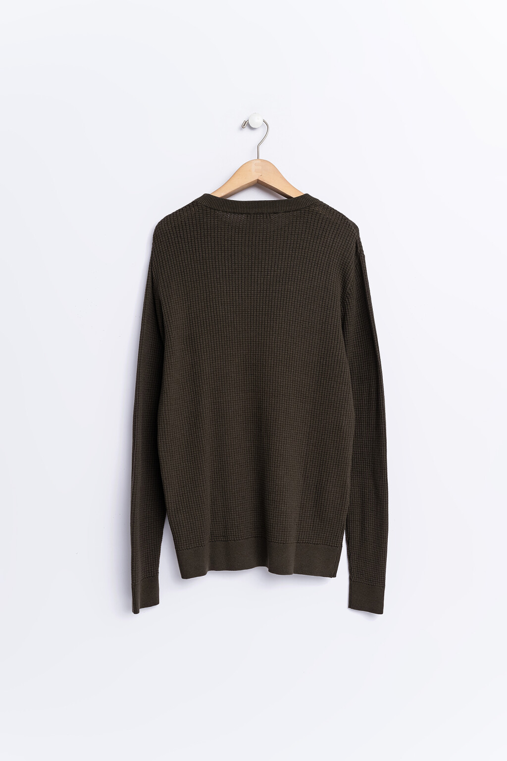 свитер oversize крупной вязки - цвет зеленый - 2