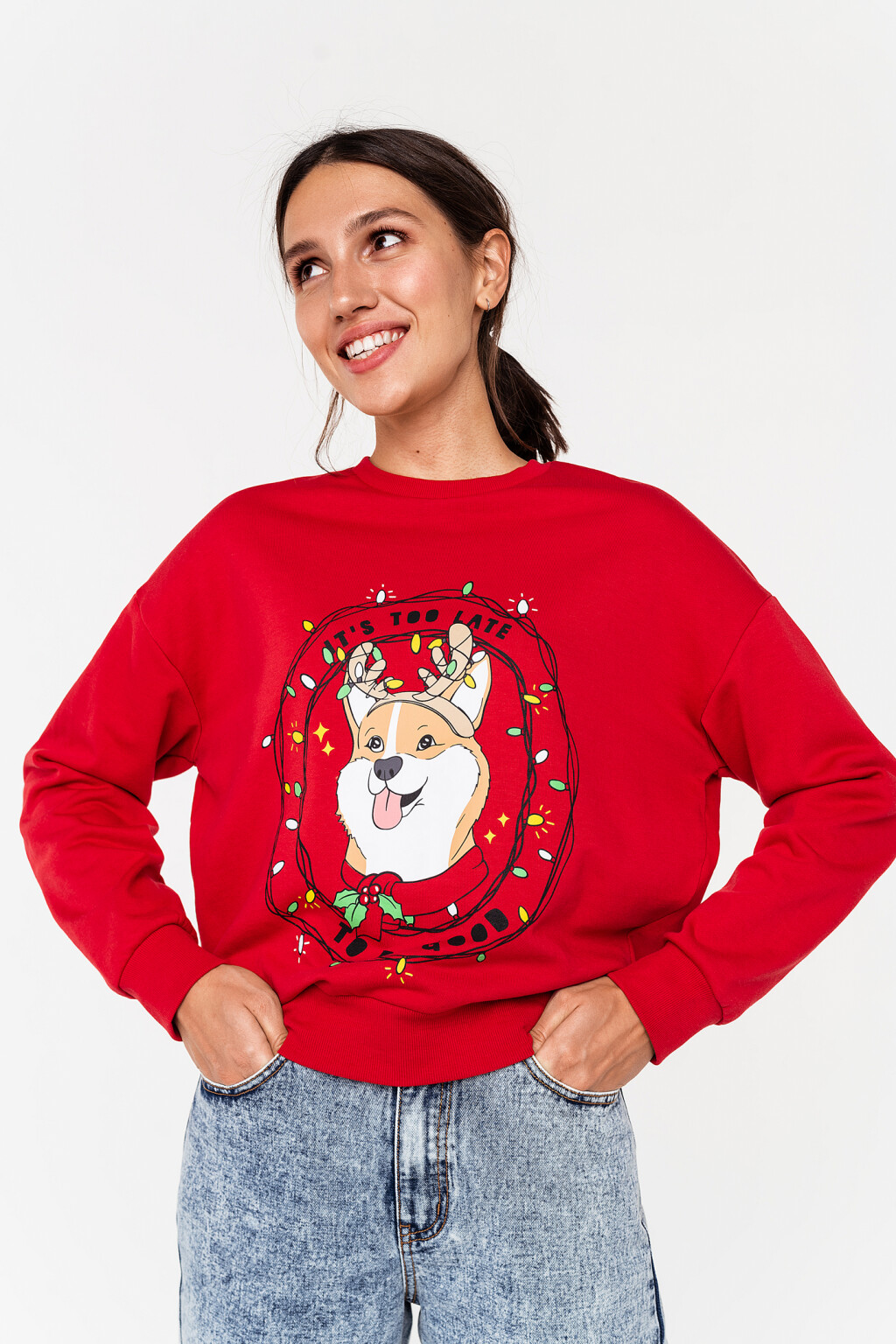 джемпер женский - цвет красный - 1