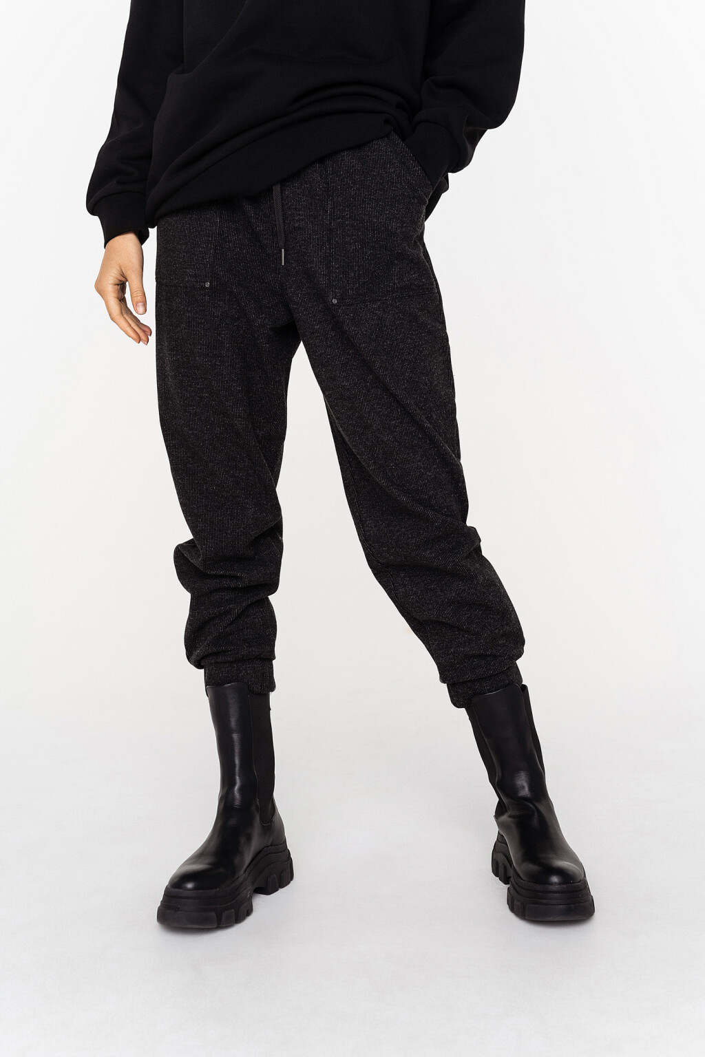 брюки-джоггеры с глубокими карманами - цвет серый - 2