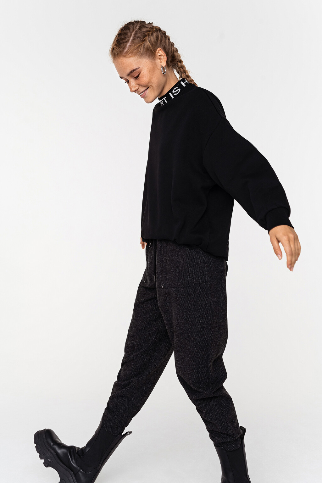 брюки-джоггеры с глубокими карманами - цвет серый - 3