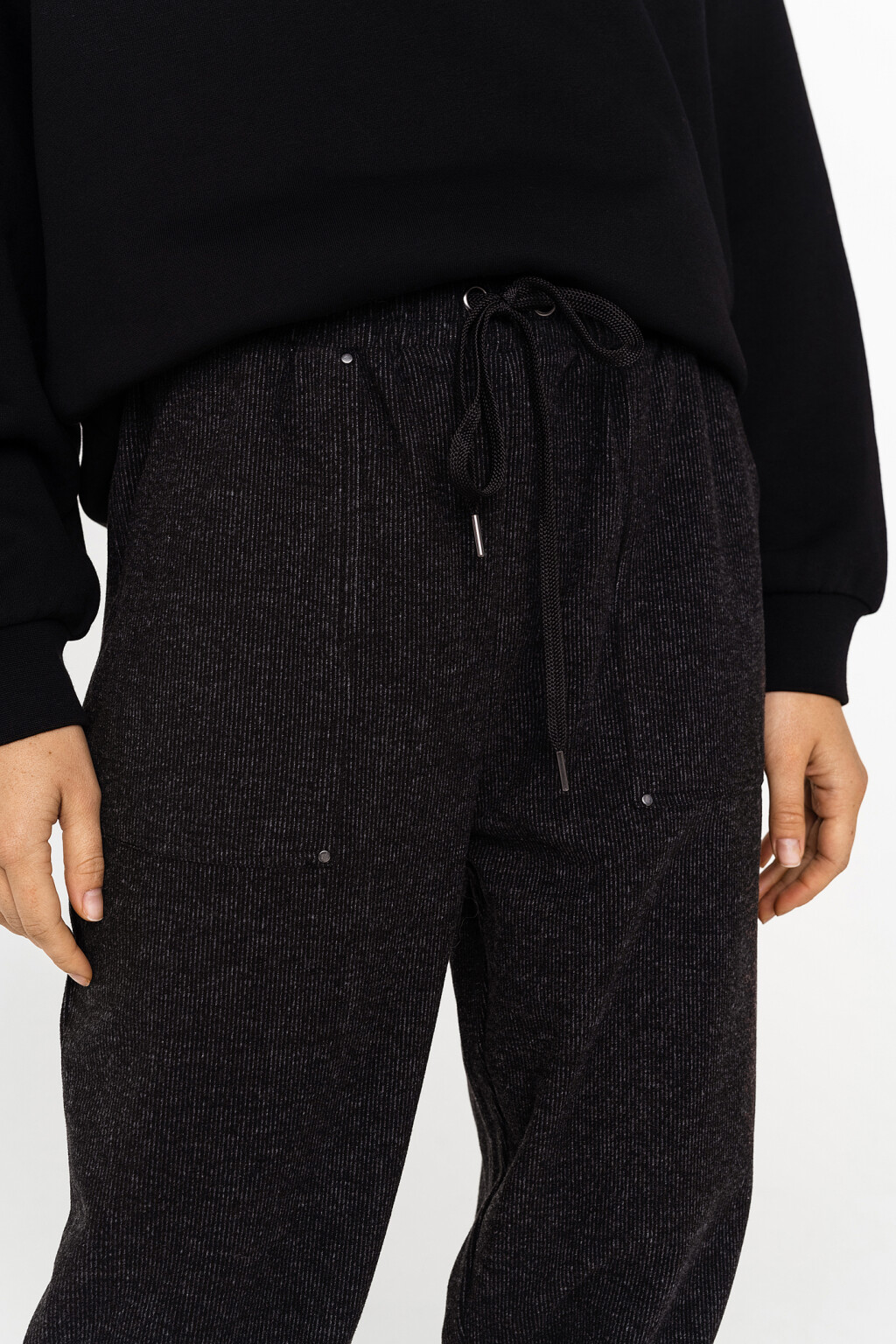 брюки-джоггеры с глубокими карманами - цвет серый - 5