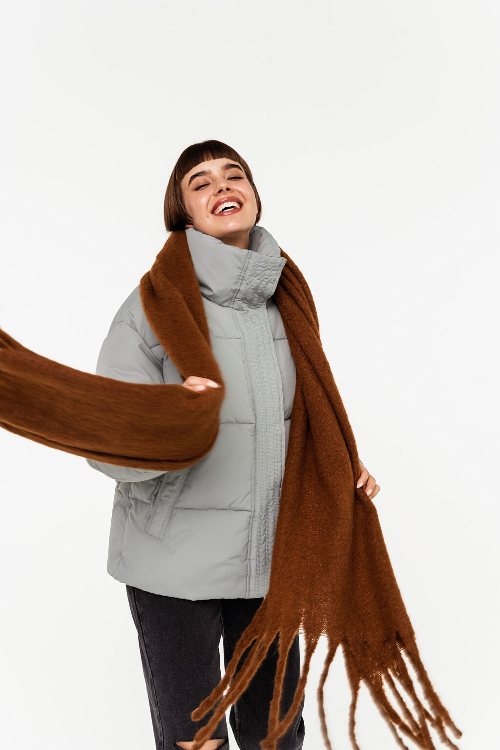 шарф женский - цвет коричневый - 2