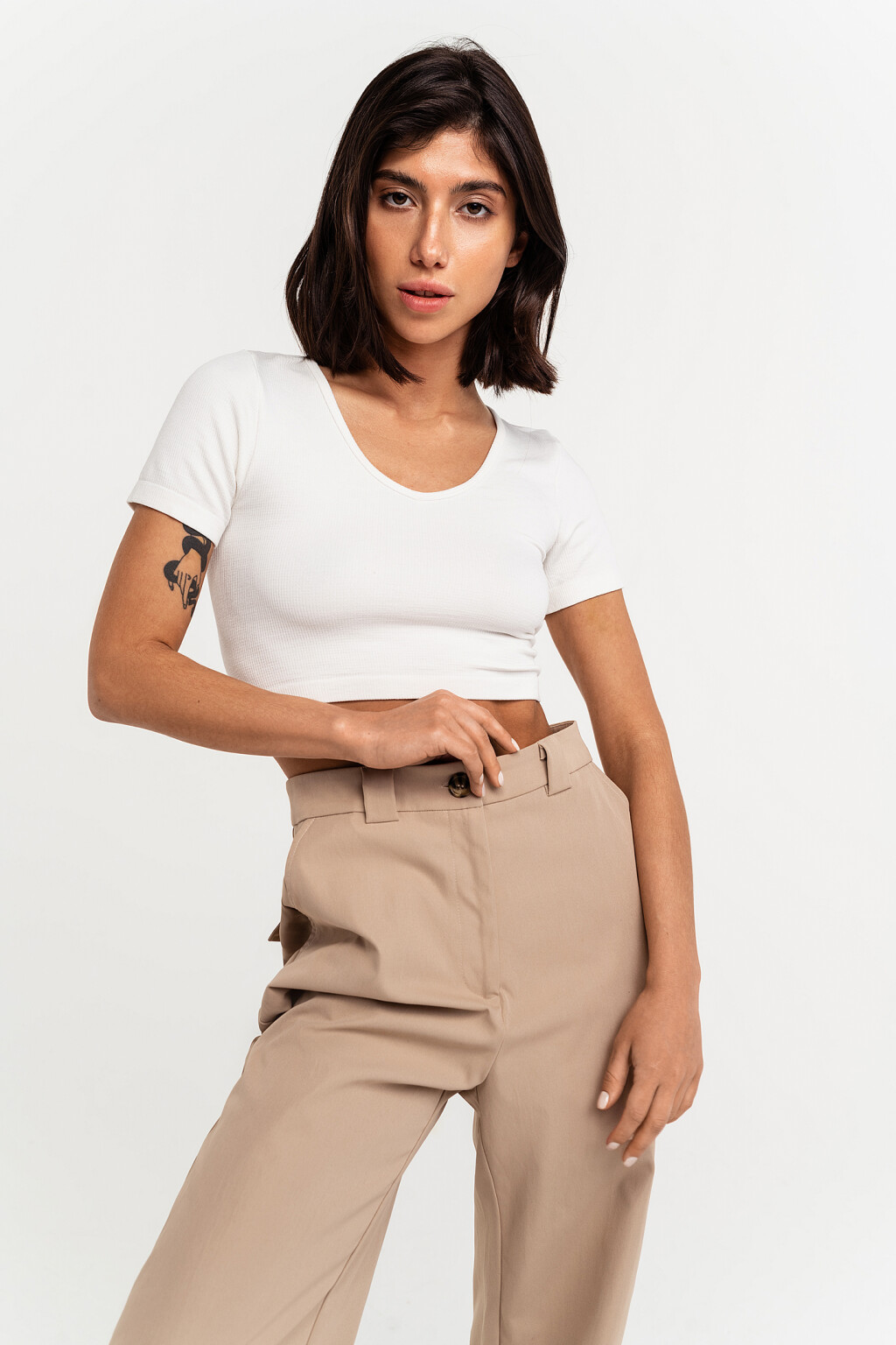 фуфайка женская - цвет белый - 3