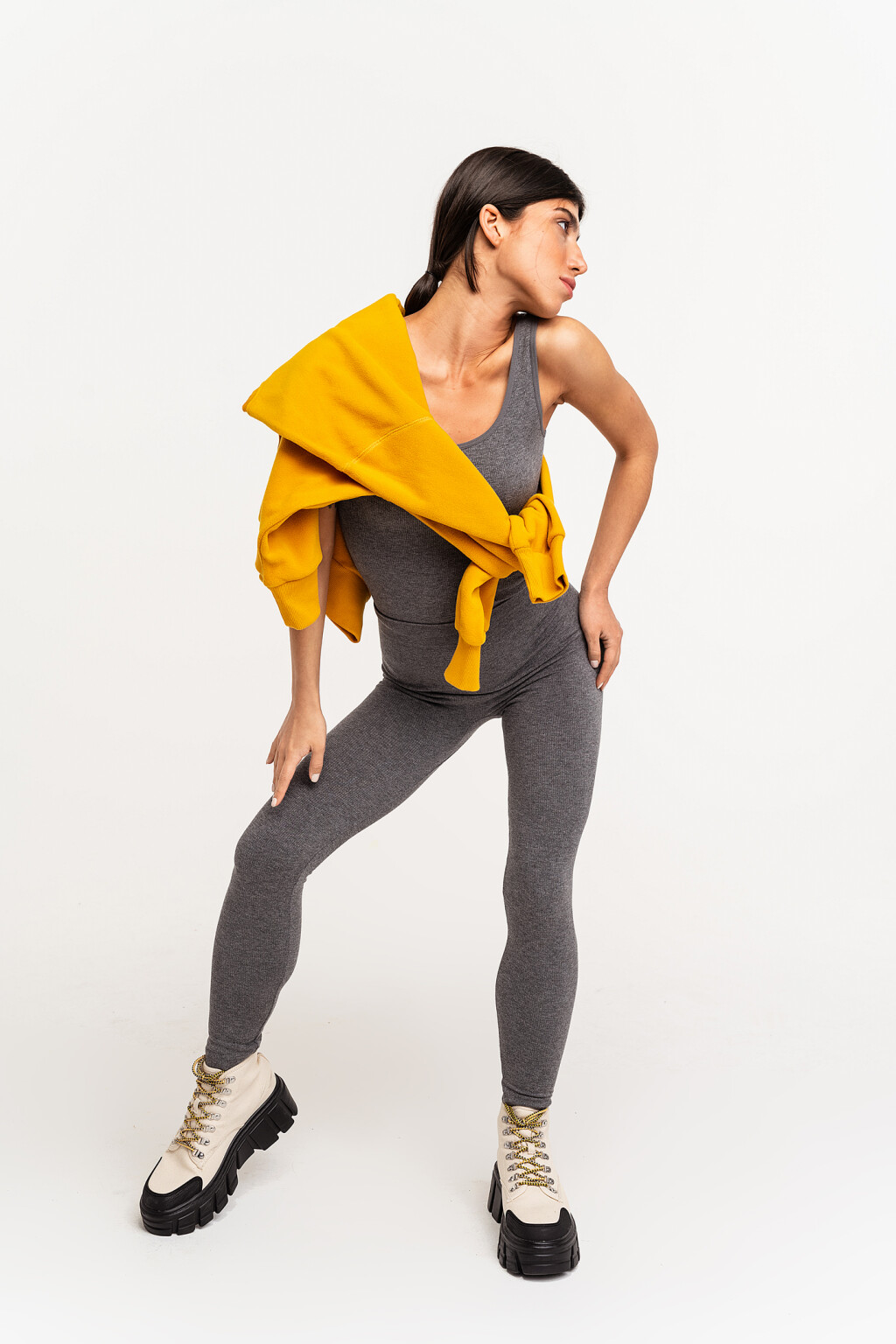 лосины женские - цвет серый - 1