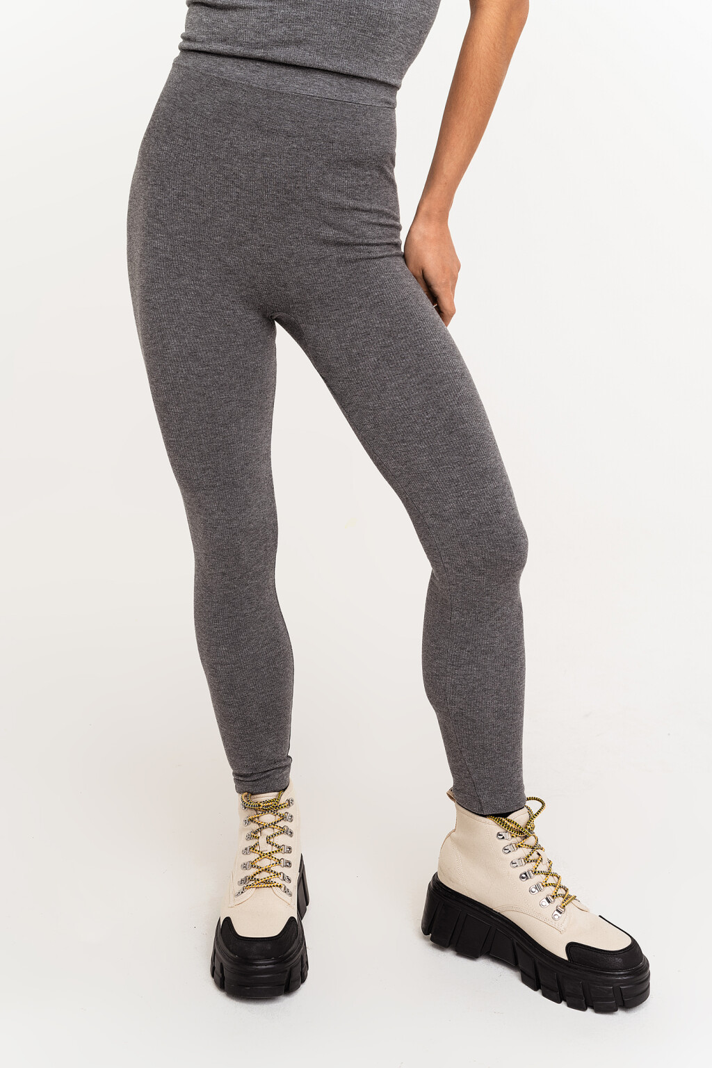 лосины женские - цвет серый - 2