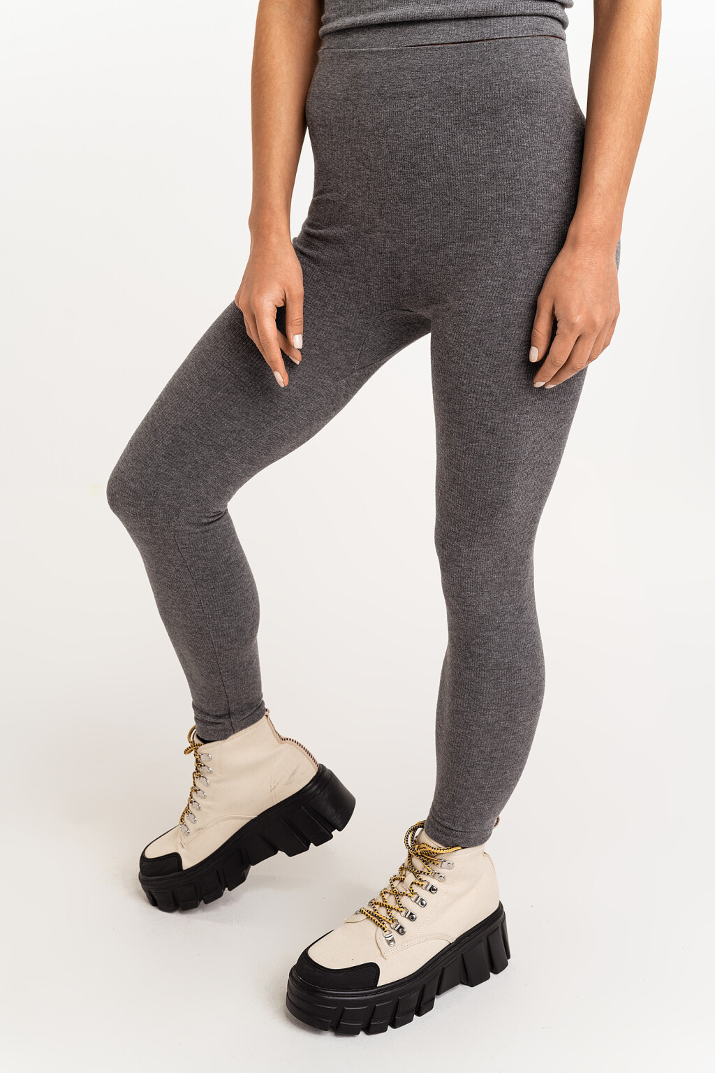 лосины женские - цвет серый - 3