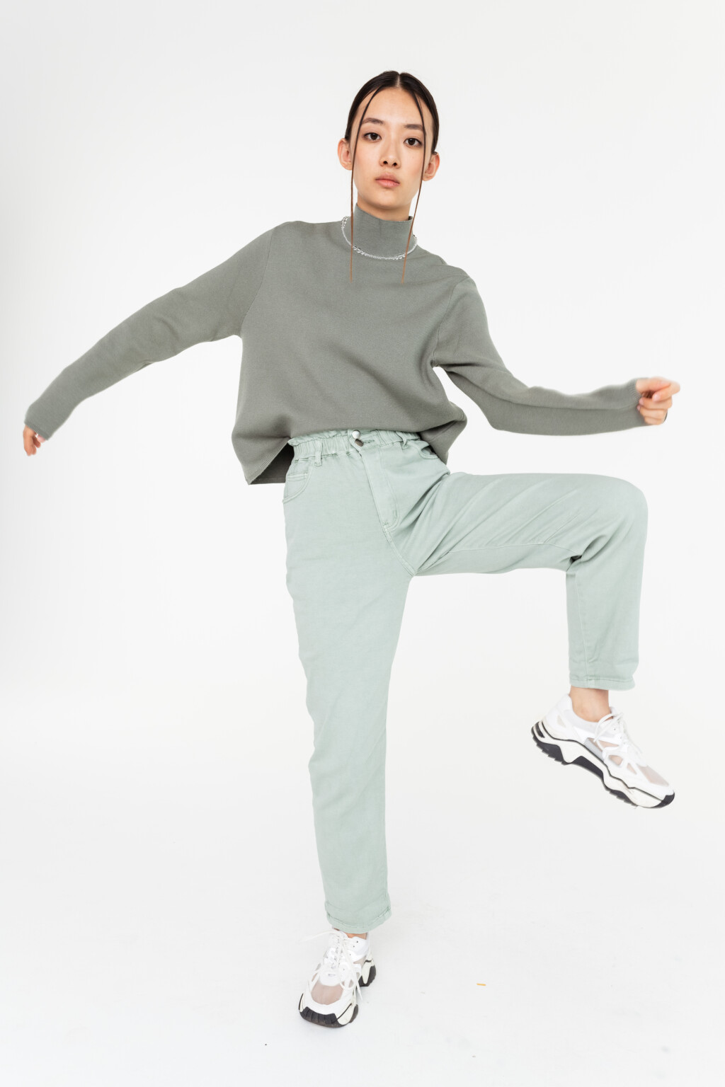 свитер женский - цвет зеленый - 1