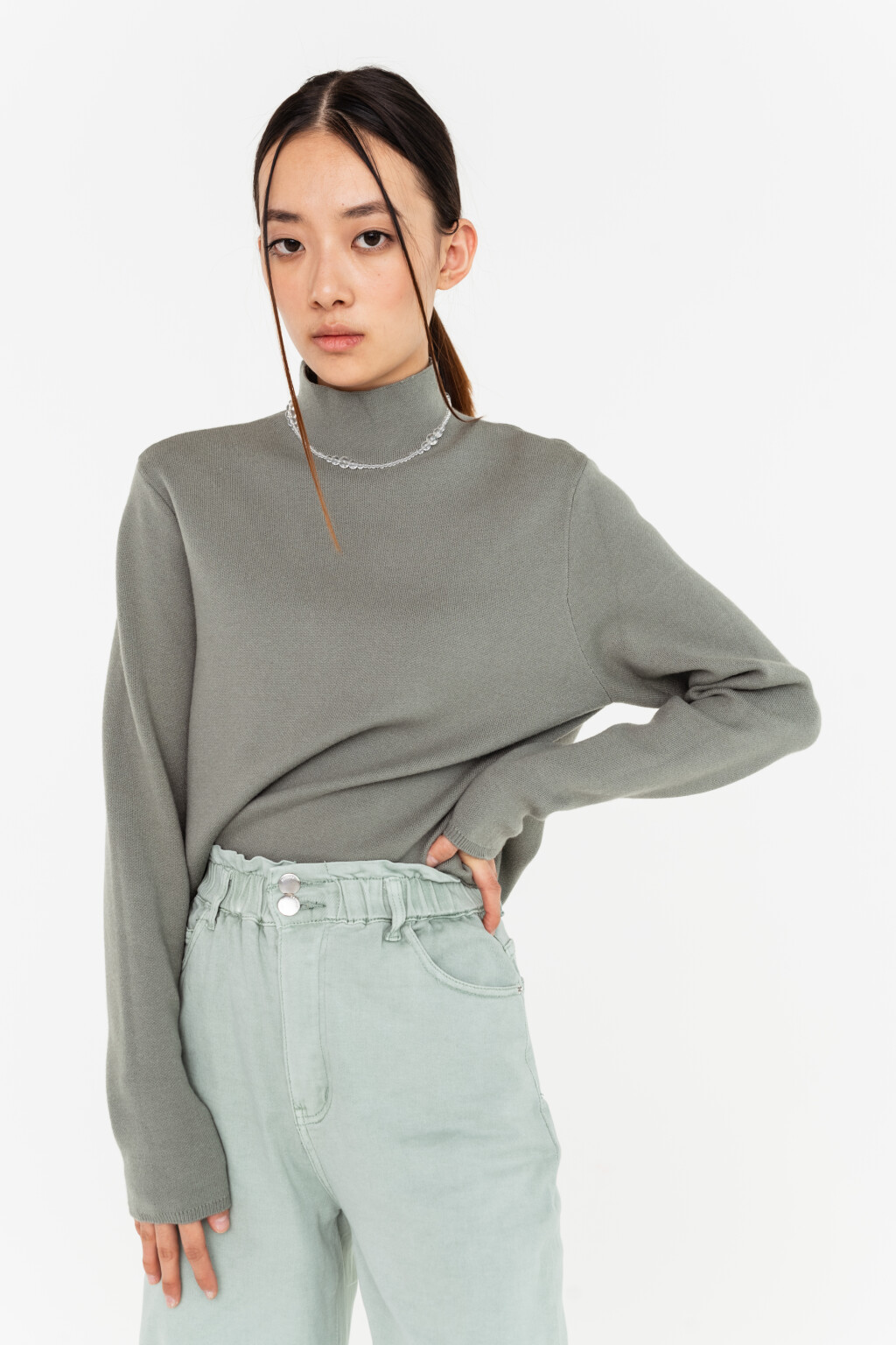 свитер женский - цвет зеленый - 3