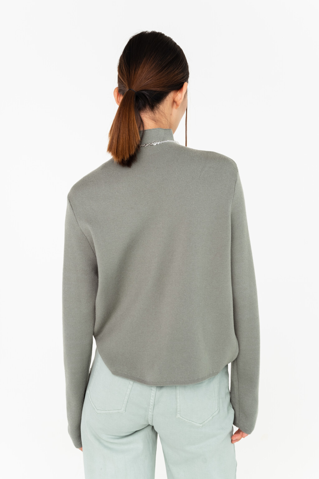 свитер женский - цвет зеленый - 4