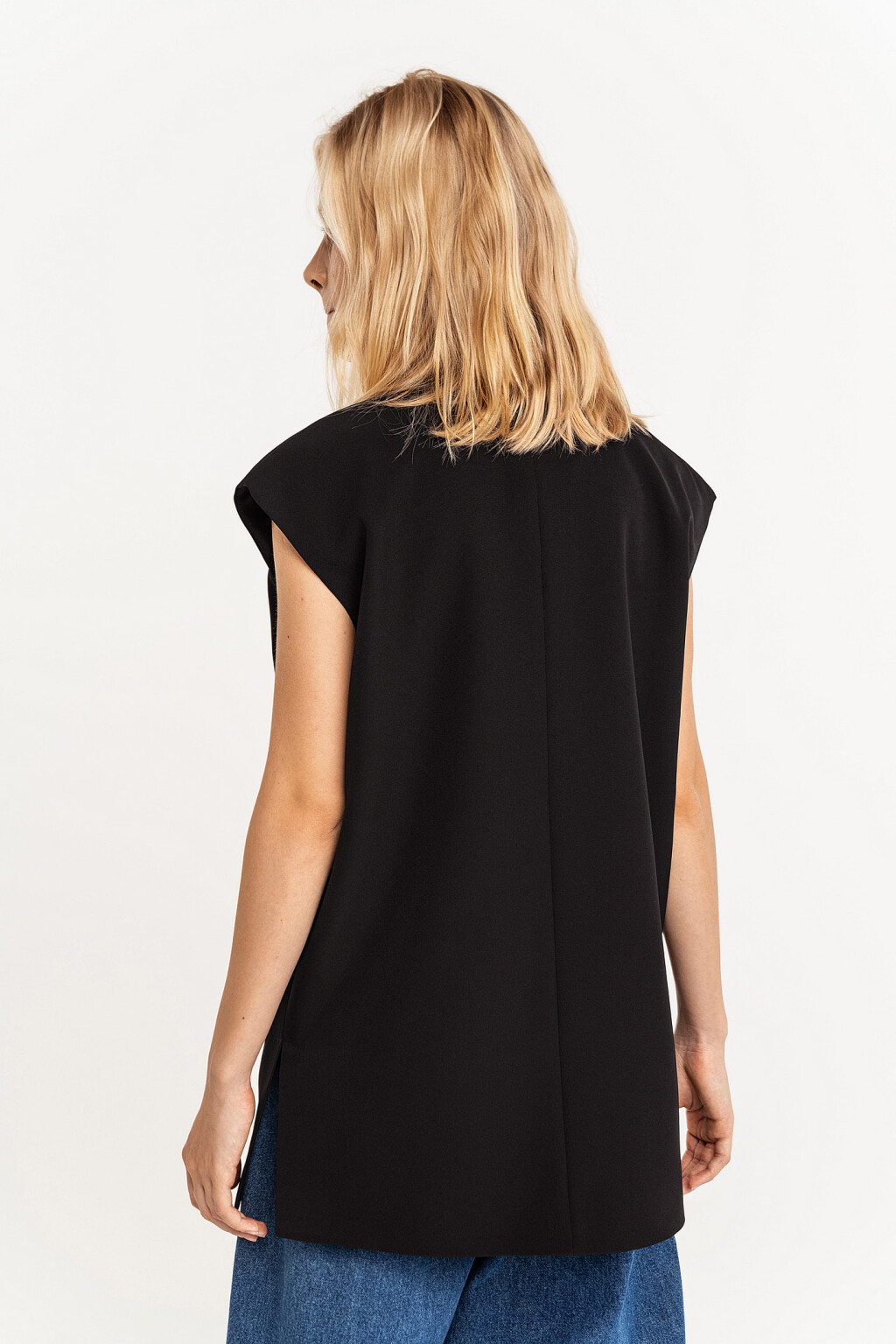 жилет женский - цвет черный - 4