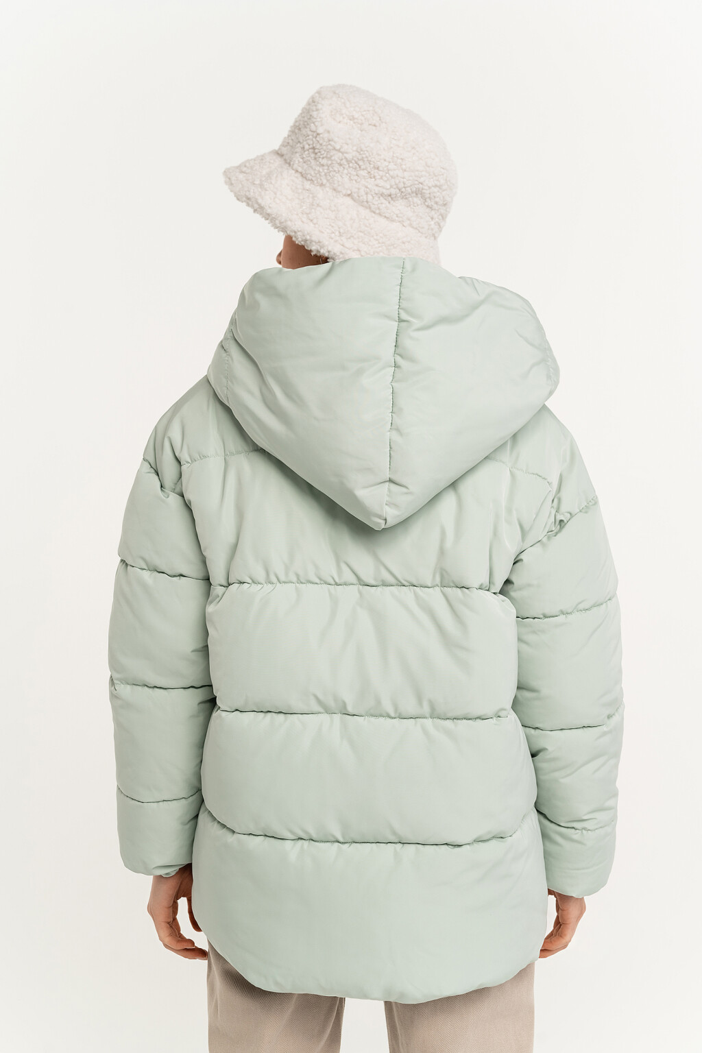 Куртка oversize на молнии с капюшоном на запах - цвет голубой - 3