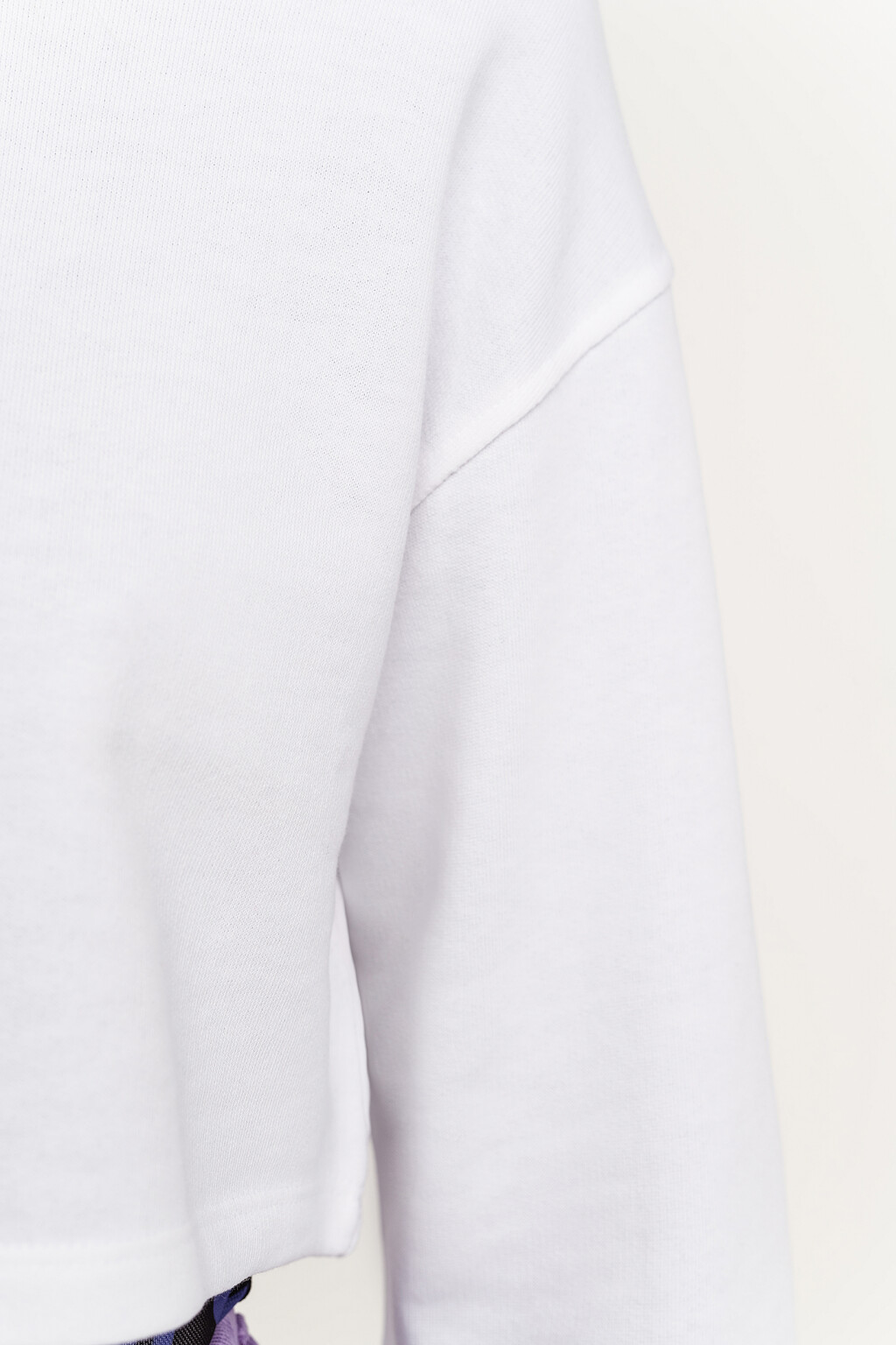 Джемпер хлопковый укороченный - цвет белый - 5