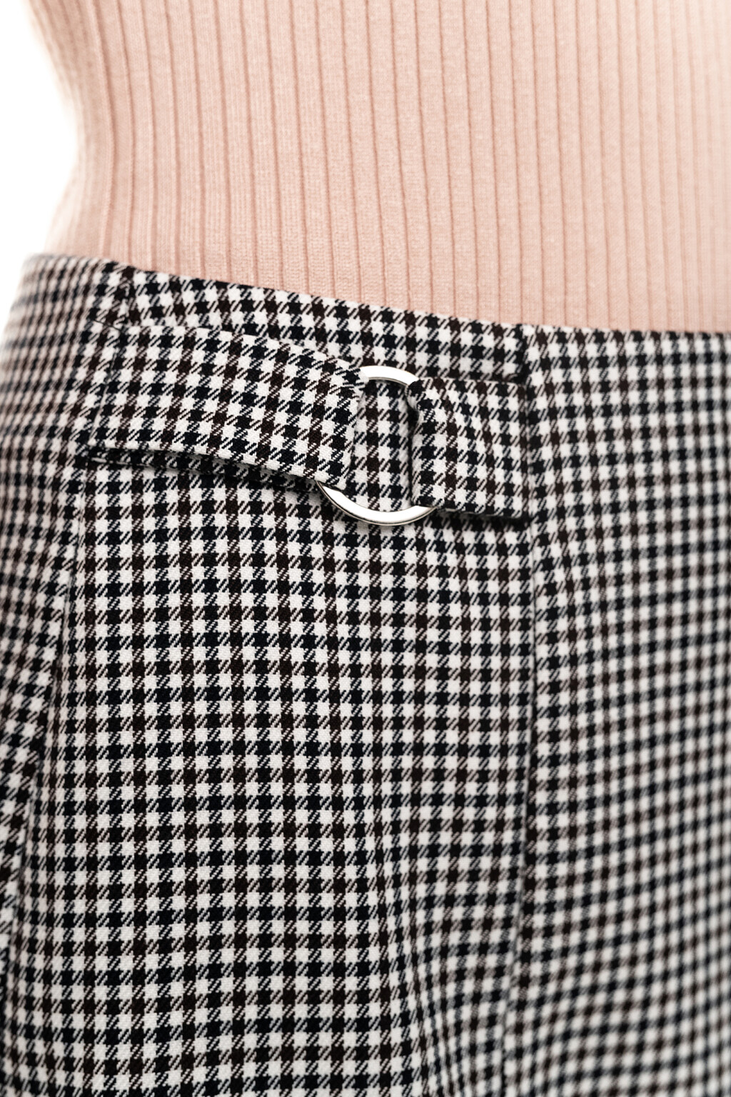 Юбка-шорты мини в клетку - цвет серый - 5