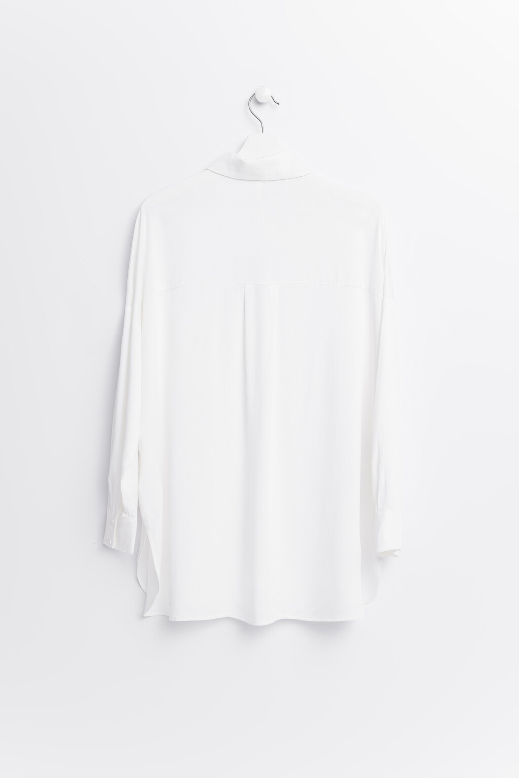 Рубашка oversize с удлиненной спинкой - цвет белый - 2