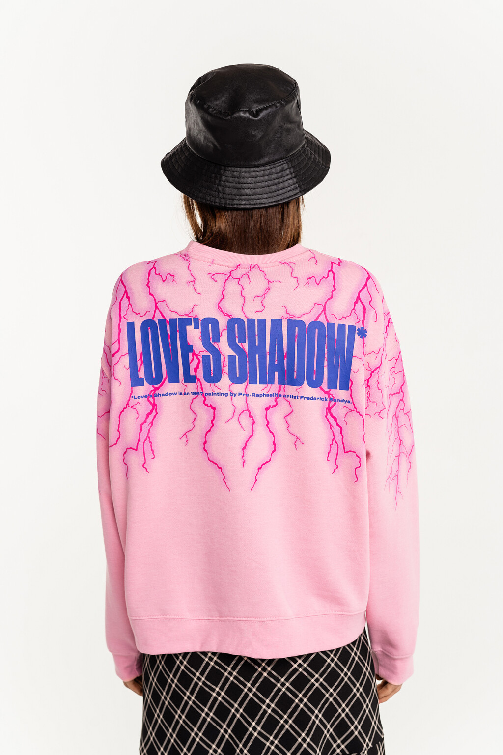 Свитшот oversize с флуоресцентным принтом - цвет розовый - 4