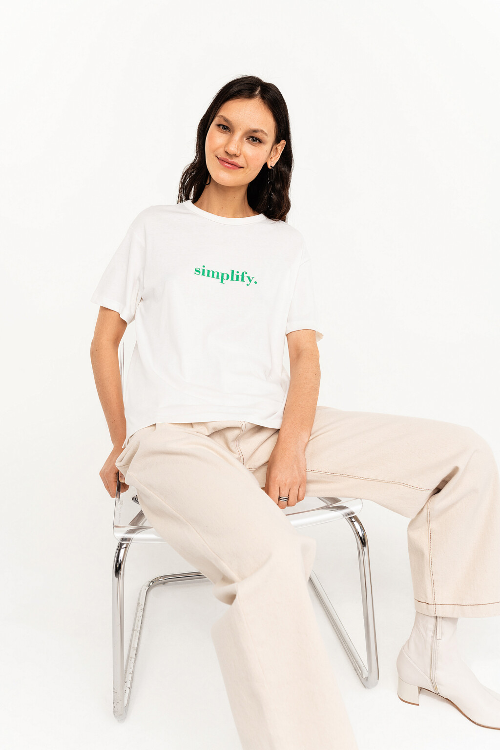 футболка женская - цвет белый - 1