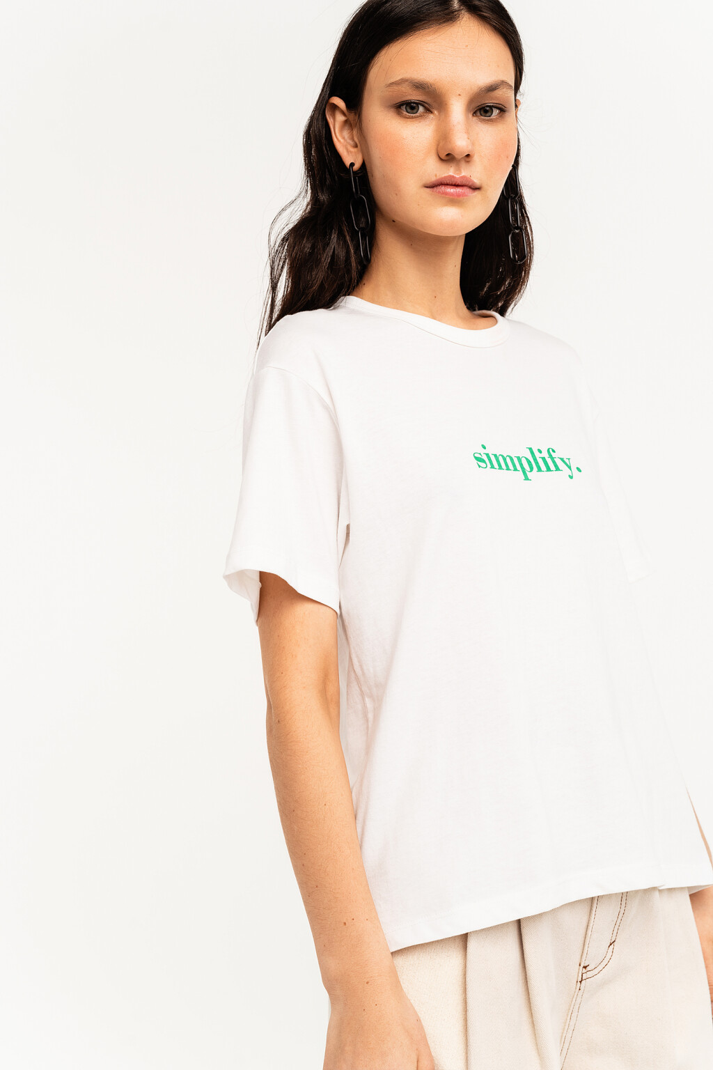 футболка женская - цвет белый - 2