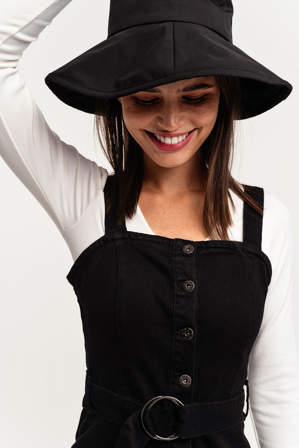 сарафан джинсовый женский - цвет черный - 3