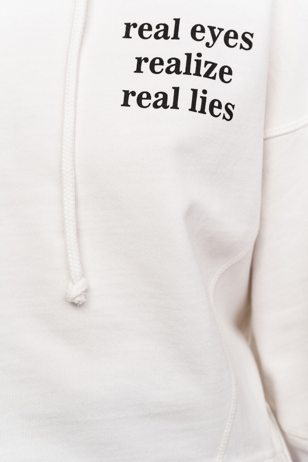 Худи короткая утепленная с надписями - цвет белый - 5