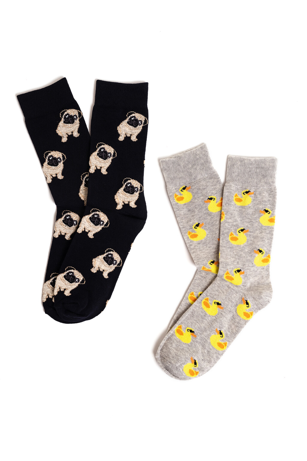 Набор хлопковых носков (2 пары) - цвет белый - 1